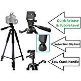 60" Super-Duty Tripod With Case For Sony HDR-PJ440 HDR-CX440 HDR-CX405