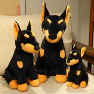30/45/55cm Stuffed Toy Sit Doberman Pinscher‌ Dog Puppy Plush Toy Doll Toy Birthday Valentine Christ