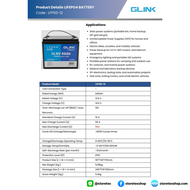GLINK LiFePO4 Battery รุ่น LFP ( 12V 50Ah / 12V 100Ah / 24V 100Ah )