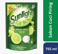 Sunlight Lime Sabun Cuci Piring Jeruk Nipis Refill 755ml
