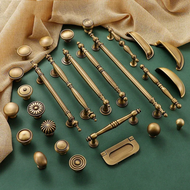 Antique Solid Brass Cabinet Handles Vintage Cup Pulls Retro LuxuryT Bar Handles Longer Drawer Knobs 