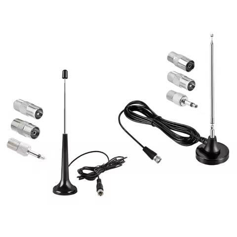 DAB FM Antennas For Home Stereo Receiver High Gains 75ohm FM Telescopic Antennas Indoor FM Radio Ant