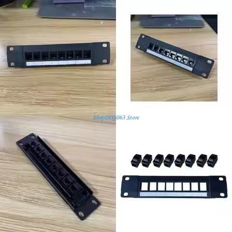 831D 8 Port Cat6 Wallmount Patch Panel 10G Support 1U Patch Panel UTP 19-Inch