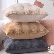 Sarung bantal sofa 45x45cm 50x50cm 60x60cm, Single Side Imitation Rabbit Fur Bubble Plush Pillow cas