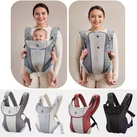 Ergonomic Newborn Kangaroo Wrap Easily Adjustable Hipseat Waist Belt Front Facing Baby Carrier 4-In-