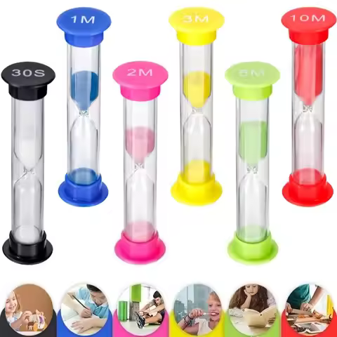 1 2 3 4 5 6 12 PCS Sand Timer for Kids Teeth Brushing 2 Minute Visual Timer Childrens Tooth Brushing