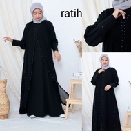 Abaya Hitam Couple Ibu Anak Sepasang Gamis Wanita Baju Anak