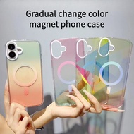 Envel Fashionable New Style Gradient Color Magnetic Phone Case, Used for iPhone16Promax 15Pro 14Plus