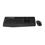 คอมโบไวเลส MK345 Logitech-คีย์บอร์ดขนาดเต็มพร้อมเมาส์แผ่นรองมือสำหรับคีย์บอร์ดและสะดวกสบายมือขวา