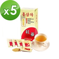 金蔘-6年根韓國高麗紅蔘茶(30包／盒)共5盒