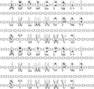 ZoiNavyer 10 Pcs Necklace Chains with 52 Pcs Alphabet Charms Set, Silver Chain Necklace, 1.5mm Stain