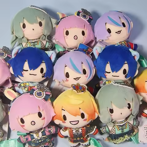 New Original Hatsune Miku Plush Keychain Project Sekai Colorful Stage Pjsk Nesoberi Rabbit Ear Maid 