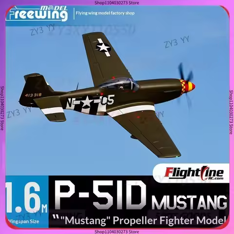 Flightline 1600mm P-51D Mustang RC Fighter Airplane Model Quick II Retractable Landing Gear FPV Expa