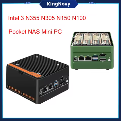 Intel 3 N355 N305 N150 N100 NAS Pocket PC 4xM.2 NVMe Board Firewall Mini PC 2xi226-V 2.5G Soft Route
