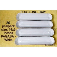 FOOTLONG TRAY WHITE SOLD PER PACK