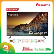 Aconatic Google TV FHD รุ่น 43HS700AN ขนาด 43 นิ้ว รองรับ WiFi ระบบปฏิบัติการ Google/Netflix & Youtu