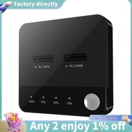 M.2 SATA Duplicator M.2 SATA to Nvme SSD Enclosure External Hard Disk Docking Station with Clone for