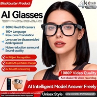 New 800W 4K HD Camera Smart Glasses Women 3600mAh Power Bank AI Chat Translation AI Chat WIFI Transm