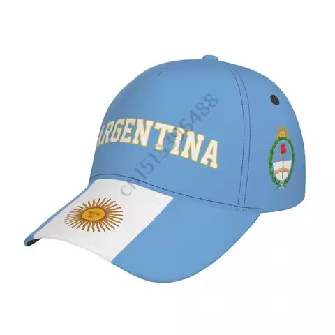 Argentina Country Flag Soccer Hats Sun Baseball Cap Breathable Adjustable Men Women Outdoor Fishing 
