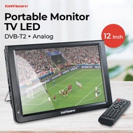 PORTABLE TV DIGITAL MONITOR TV 12 INCH DVB-T2 HITAM D12 TAFFWARE -Megavia Store