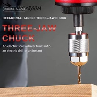 HONEYROOM Quick Change Chuck, 1.5-6.5mm 1/4 Inch Drill Chuck Adapter,  Hexagonal Handle Self-Tighten