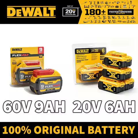 100% Original Dewalt 20V Battery 60V 9.0Ah Li-Ion DCB609 Flexvolt Lithium-ion XR DCB206 6.0Ah Replac