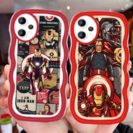 D-102 Iron Man Transparent Casing for Realme 9i 9 Pro Plus C35 14X 14T C30 C31 14 5G Case