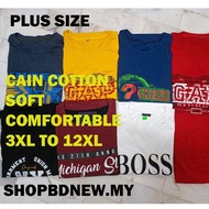 (PLUS SIZE 3XL-8XL) Tshirt Murah Harga BORONG KAIN COTTTON