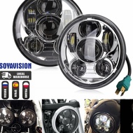 Waterproof 5.75" 5-3/4" Car Motorcycle Projector LED Headlight For Harley Sportster 883 1200 Iron 88