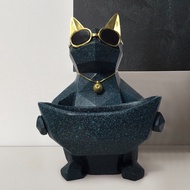 Cermin mata hitam perhiasan bertuah kucing Nordic cahaya mewah rumah ruang tamu anjung penyimpanan kunci Hadiah hiasan k