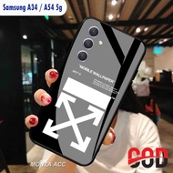 (N130) Case Samsung A34 A54 5G - Casing HP Samsung A34 A54 5G - Softcase Glass Kaca Samsung A34 A54