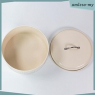 [AmlesoMY] Biscuit Storage Container Round Large Capacity Multifunctional with Lid Snack Storage Tin