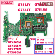 APIEB G751J I7-4th Gen GTX860M CPU/965M/970M/980M เมนบอร์ดสำหรับ Asus G751 G751J G751JY G751JT G751J