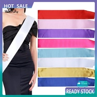 RC~  Party Sash Blank Solid Color Costume Accessory Fabric Bride Shoulder Strap Wedding Award Ceremo
