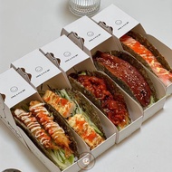 Seaweed Taco Sushi Packaging Thick Egg Roasted Toast Packaging Bag Bento Box Burger Packaging Box Di