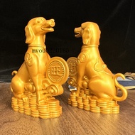 Sen She Wangcai Dog Ornaments Ingot Zodiac Dog Home Decoration Home Gifts Office Crafts Imitation Co