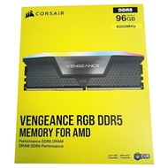 Corsair VENGEANCE RGB 96GB (2x48GB) DDR5-6000 CL36 Memory Kit for AMD, CMH96GX5M2E6000Z36