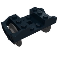 2878c01 Parts Train Wheel RC, Holder with 2 Black Train Wheel (2878 / 2879 / bb0837) Building Block