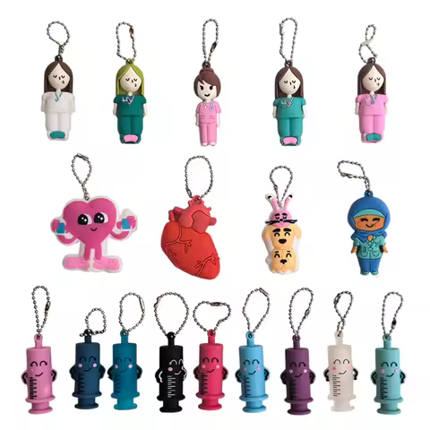 Ampoule Bottle Opener Keychain Syringe-Shaped Medication Vial Cutter Nurse Doctor Ampoule Bottle Bre