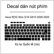 Key button Decal for Asus ROG Strix G16 G615 2026 2025