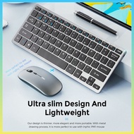 2.4GHz + Bluetooth Mode Keyboard + Mouse Set 78 Key Keyboard Rechargeable Compact Slim 3 Modes Bluet