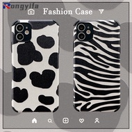 Cute Zebra Print Phone Case For OPPO A96 4G A76 4G A77 4G A57 4G A77S 4G A57E A57S 4G R17 Pro R15 R11S R11 F1 F3 Plus R9S Case Cow Pattern Anti-Fall TPU Protective Cover Casing