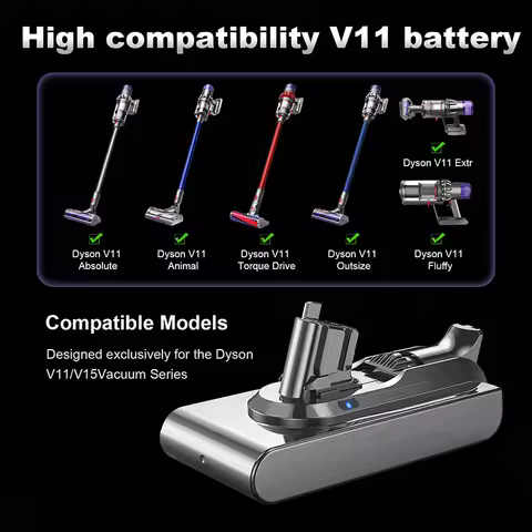 100% NEW rechargeable Battery 6800/9800mah for Dyson V11 V15 DT Abs SV15 V11 Animal Absolute Fluffy 