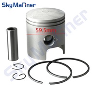 6J8-11631 Piston set (Std) 6J8-11610 Piston Ring for yamaha outboard motor 2-stroke 25HP 30HP 6J8-11