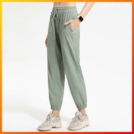 Lululemon casual yoga sports pants drawstring design pocket loose running pants yk100
