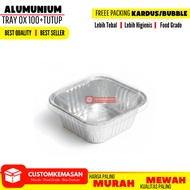 Aluminum foil + cover/ aluminum foil tray and cover aluminum foil ox 100/ aluminum foil tray + lid
