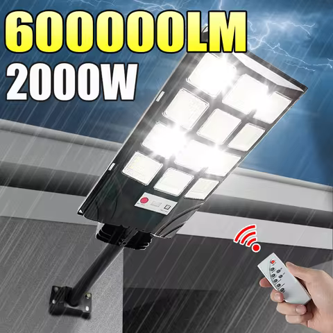 NEW Solar Light For Outdoor 2000W 600000LM LED Lights Sensor Movement IP67 Waterproof Solar Garden L