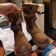 Sheepskin Lined Women's Cowgirl Boots - Polished Color with Thick Heel