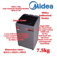 Midea MFW-EC750 Washing Machine 7.5kg Fully Automatic Washing Machine