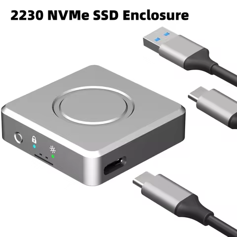 Steam Deck 2230 NVMe SSD Enclosure, Write Protect USB 3.2 External Hard Drive Aluminum Case Memory R
